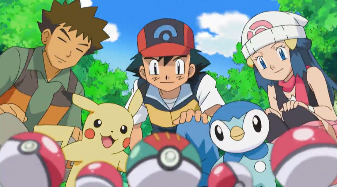Ash en zijn vriendin met Pokemon pikachu