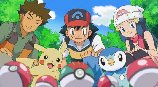 Ash en zijn vriendin met Pokemon pikachu
