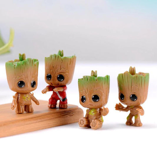 Marvel Figuren Set 4 Stuks Kleine Baby Groot Toys 5cm