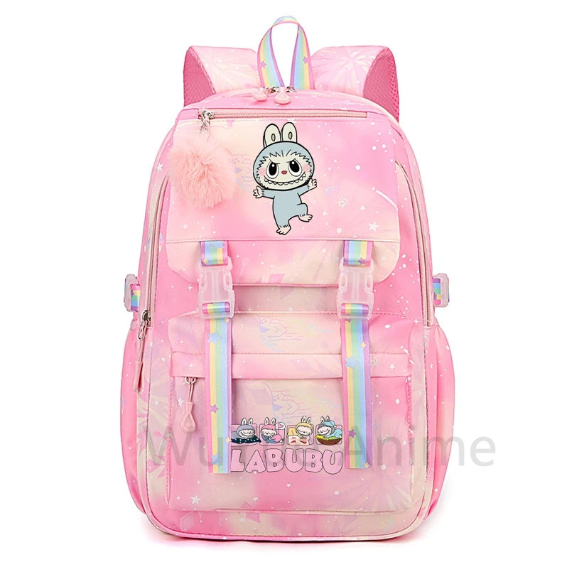 Schattige Labubu backpack rugzak – Waterdichte Ruime capaciteit