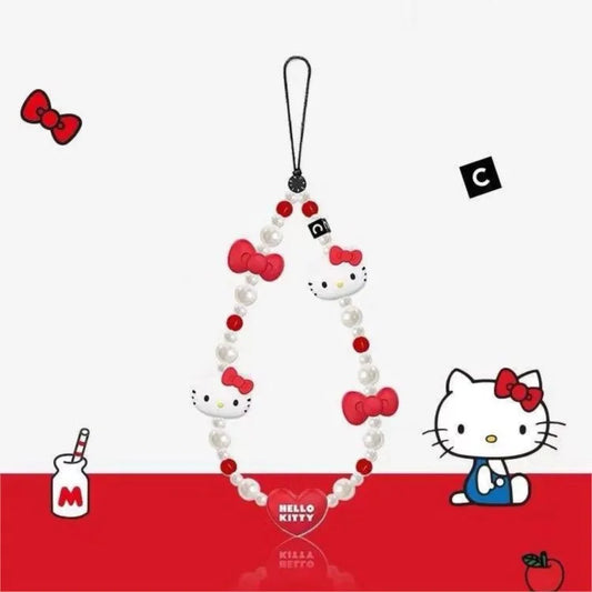Telefoonketting Hello Kitty Sanrio Met Schattige Hartjeshanger