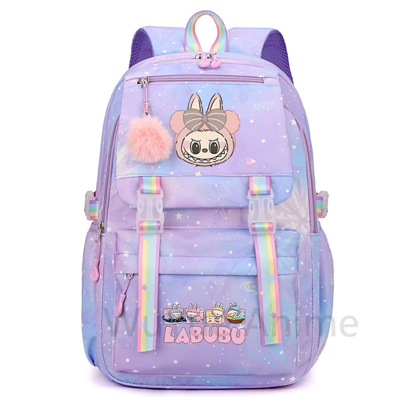Schattige Labubu backpack rugzak – Waterdichte Ruime capaciteit