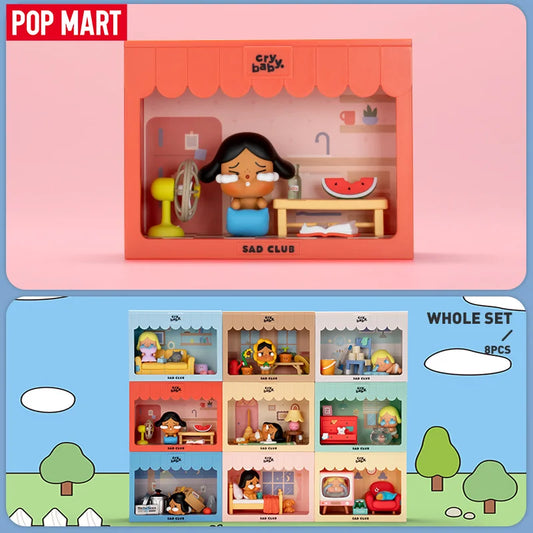 Officiële POP MART Crybaby Sad Club Series Scene Sets Mystery Box – Schattige Anime Actiefiguren