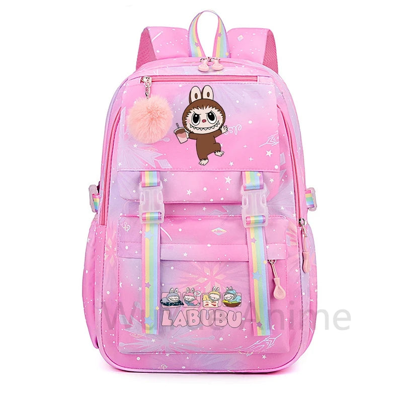 Schattige Labubu backpack rugzak – Waterdichte Ruime capaciteit