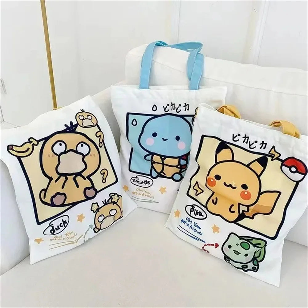 Pokémon Pikachu Canvas Schoudertas – Grote Capaciteit