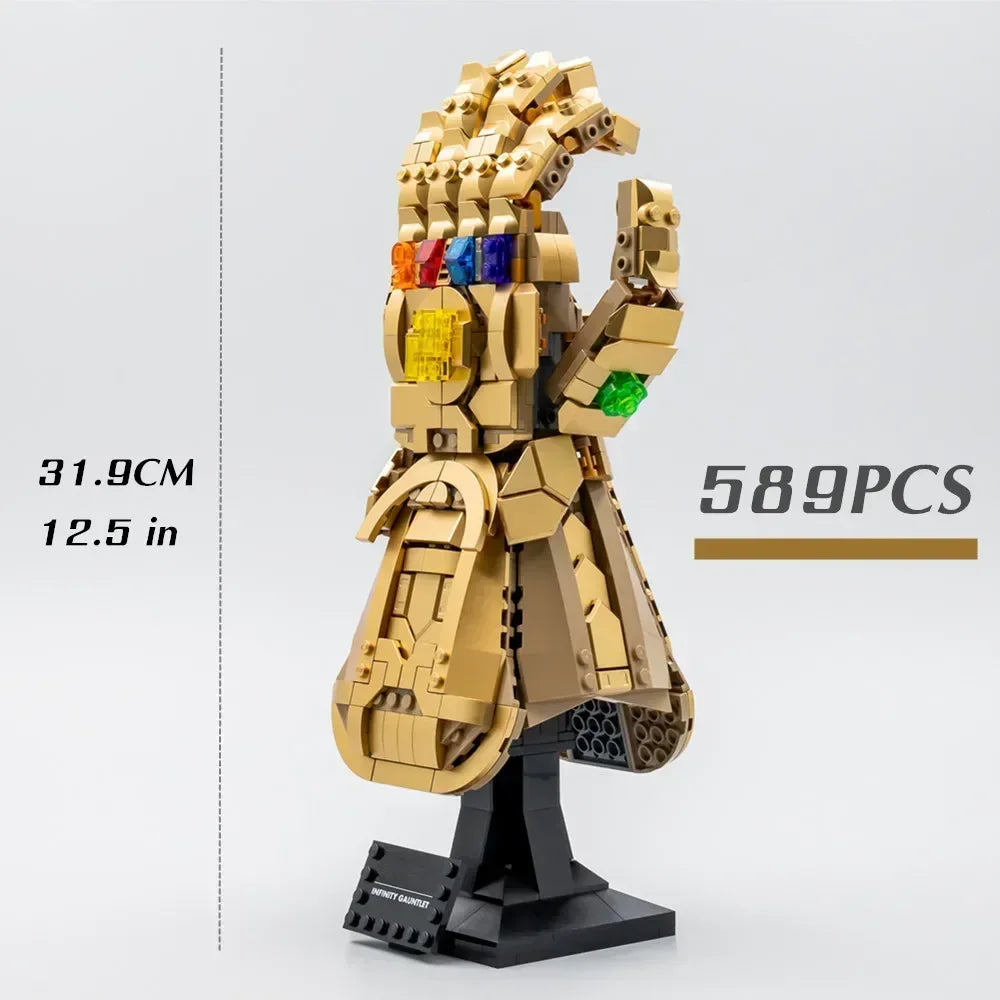 Bouwstenen Set Marvel Thanos Nano Infinity Gauntlet Met LED Licht