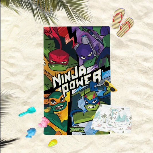 N-Ninja Turtles Microfiber Strandhanddoek – Snel Droog en Ultra-Zacht