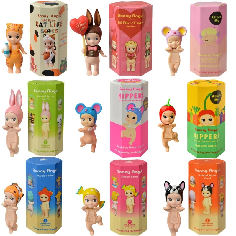 Bandai Nieuwe Engel Fruit Dierenserie Blind Box Animefiguur – Schattige Hippie Pop Voor Kinderen