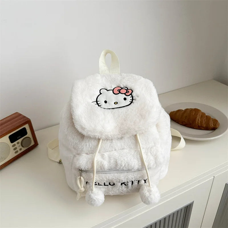 Kawaii My Melody Kuromi Hello Kitty Rugzak – Grote Inhoud en Pluche