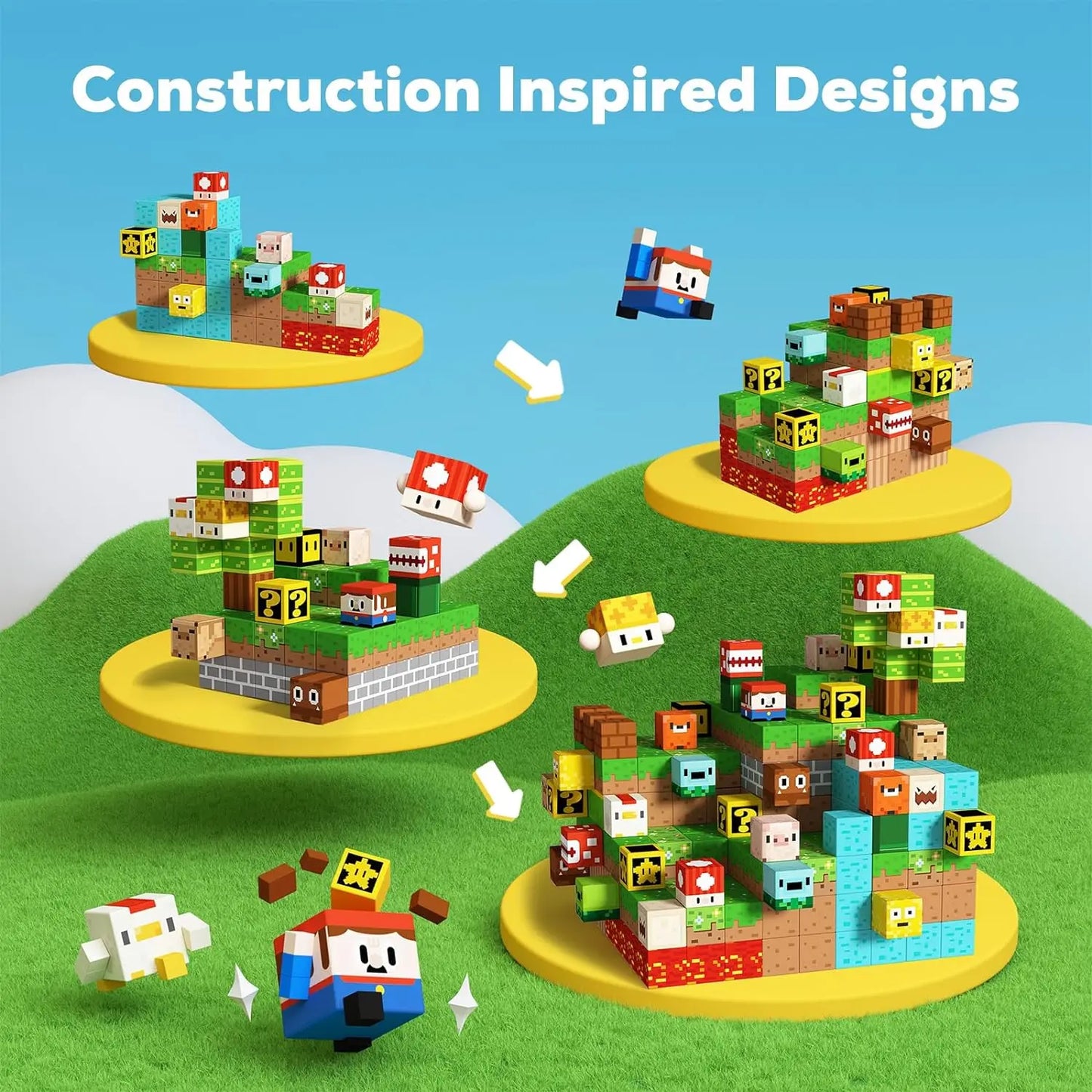 Magnetische Bouwblokken Super Mario STEM Speelgoed voor Kinderen