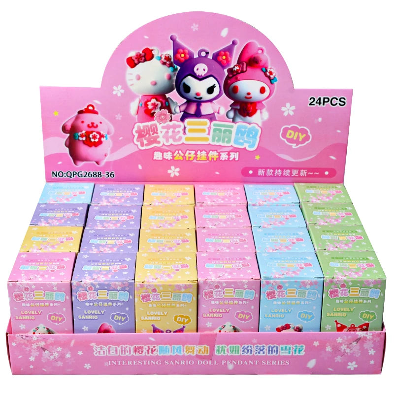 Sleutelhangers Set Anime Figuren Sanrio Pokemon 24 Stuks Cadeau