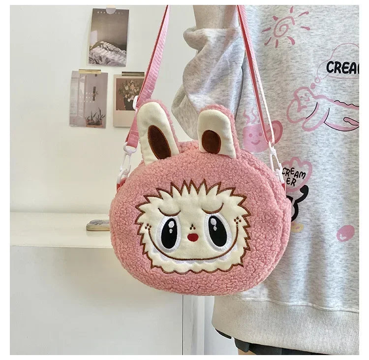 Labubu Crossbody schoudertas – Schattige Pluche Met Grote Capaciteit