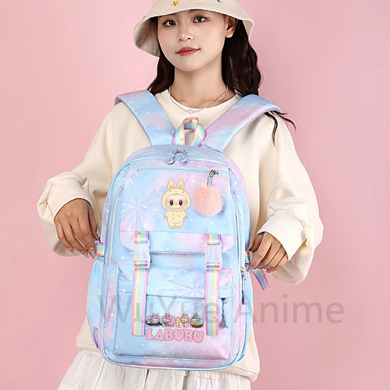 Schattige Labubu backpack rugzak – Waterdichte Ruime capaciteit