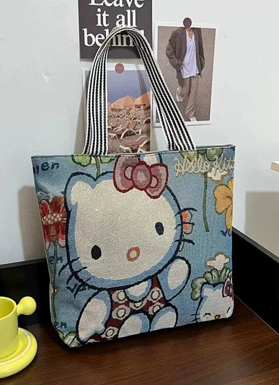 Disney Retro Canvas Schoudertas Lilo & Stitch, Winnie the Pooh – Ruime Capaciteit
