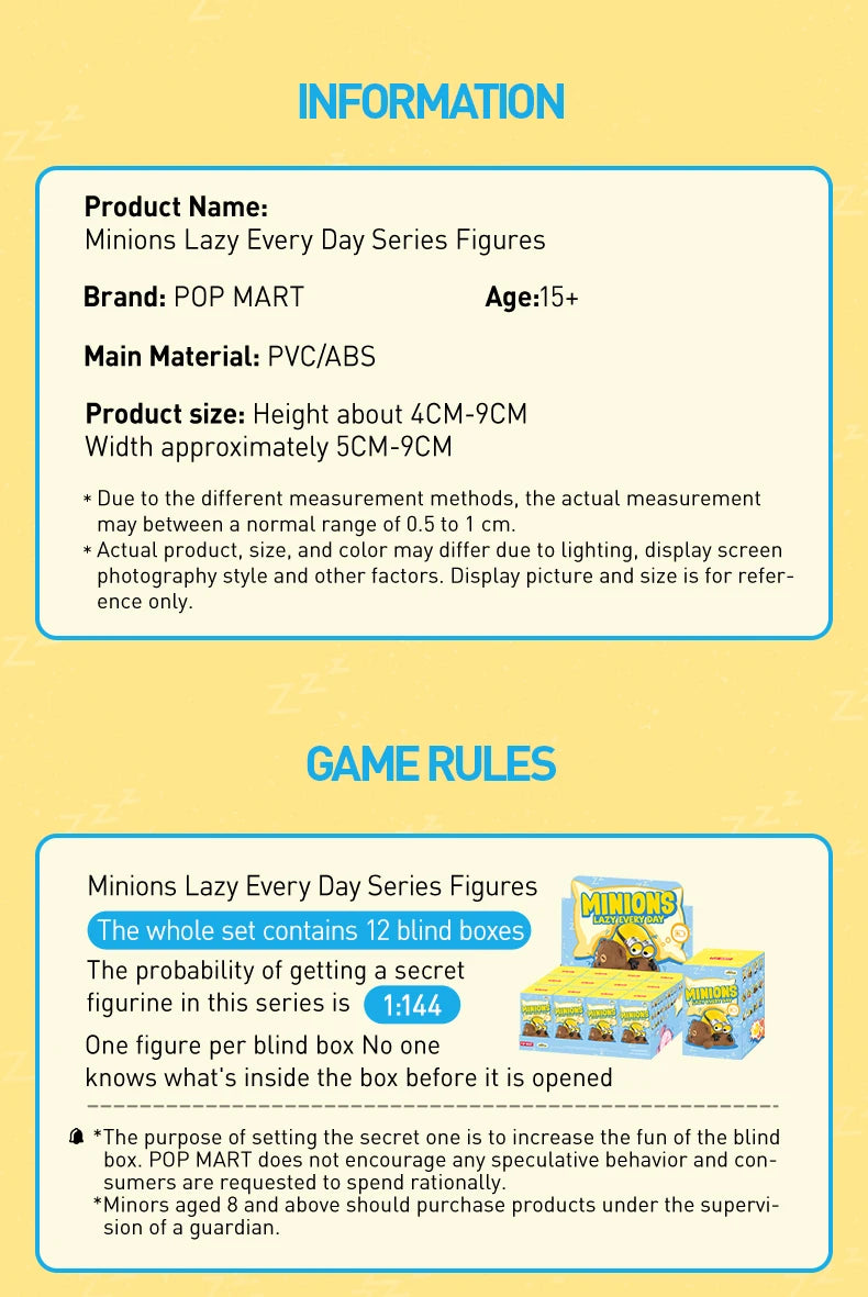 Officiële POP MART Minions Lazy Every Day Series – Mystery Box Vol Verrassingen