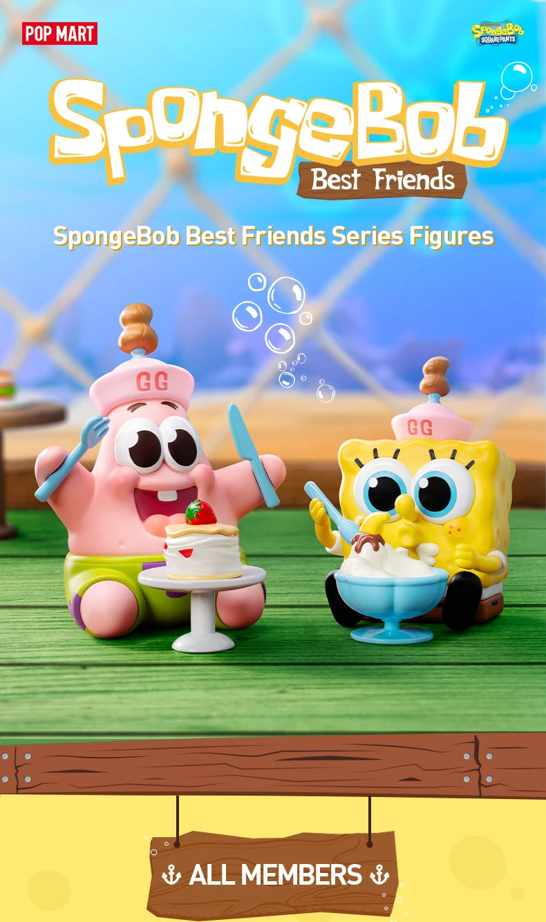 Officiële POP MART SpongeBob Beste Vrienden Serie Figuren – Verrassende Mystery Box Collectie