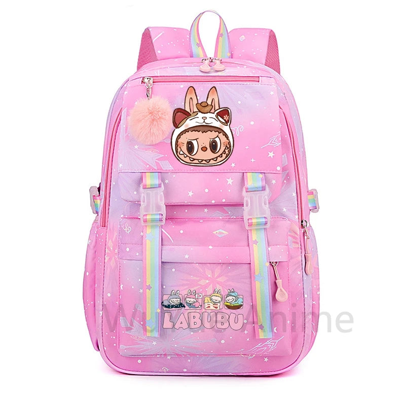 Schattige Labubu backpack rugzak – Waterdichte Ruime capaciteit