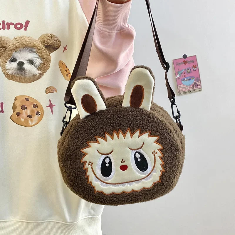 Labubu Crossbody schoudertas – Schattige Pluche Met Grote Capaciteit