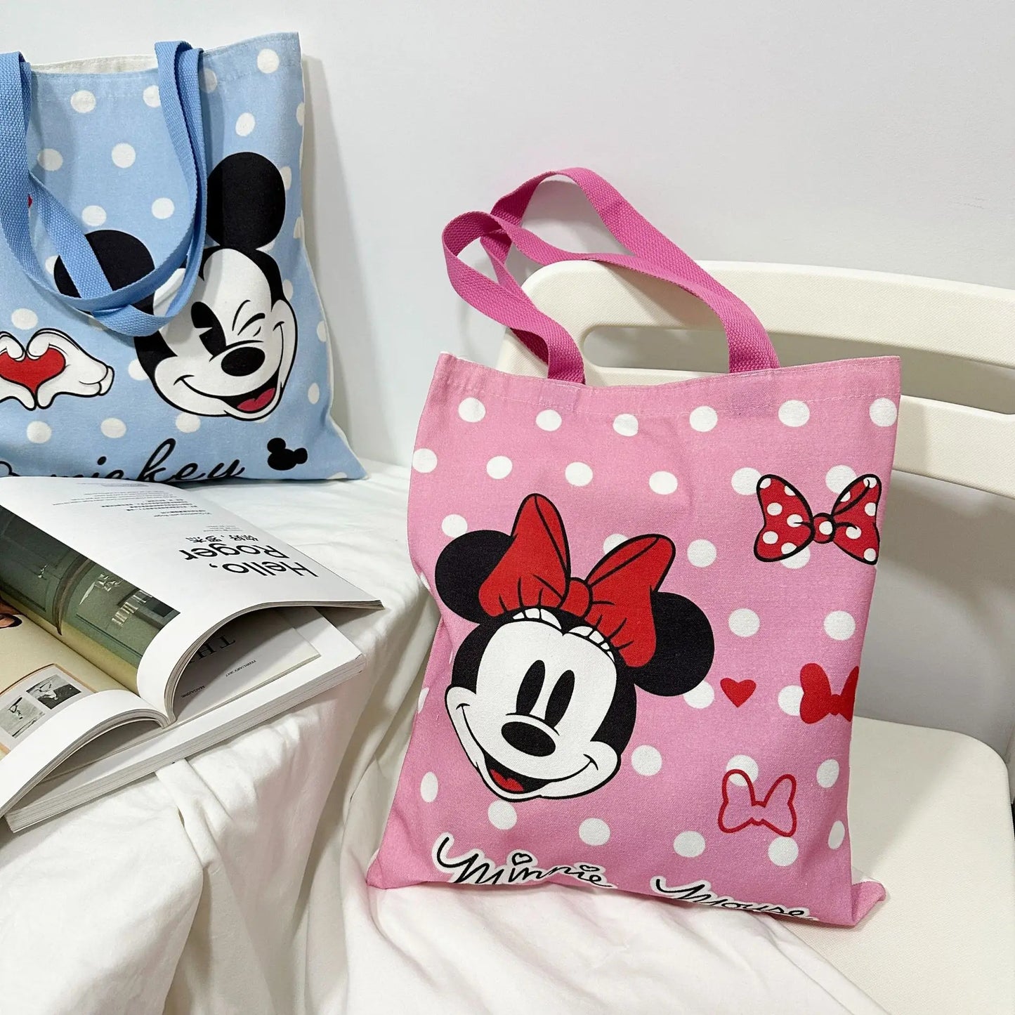 Disney Mickey en Minnie Mouse Canvas Tas – Grote Inhoud
