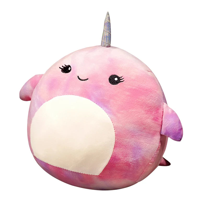 LGZAC Knuffelbare Kleurige Narwhal Pluche – Zacht en Schattig Cadeau voor Kinderen