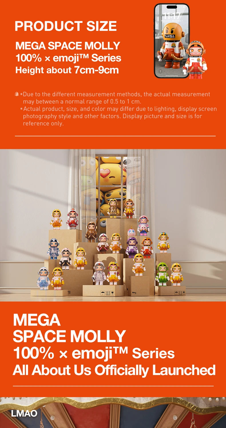 Officiële POP MART Mega Space Molly – Schattige Mystery Box Actiefiguur