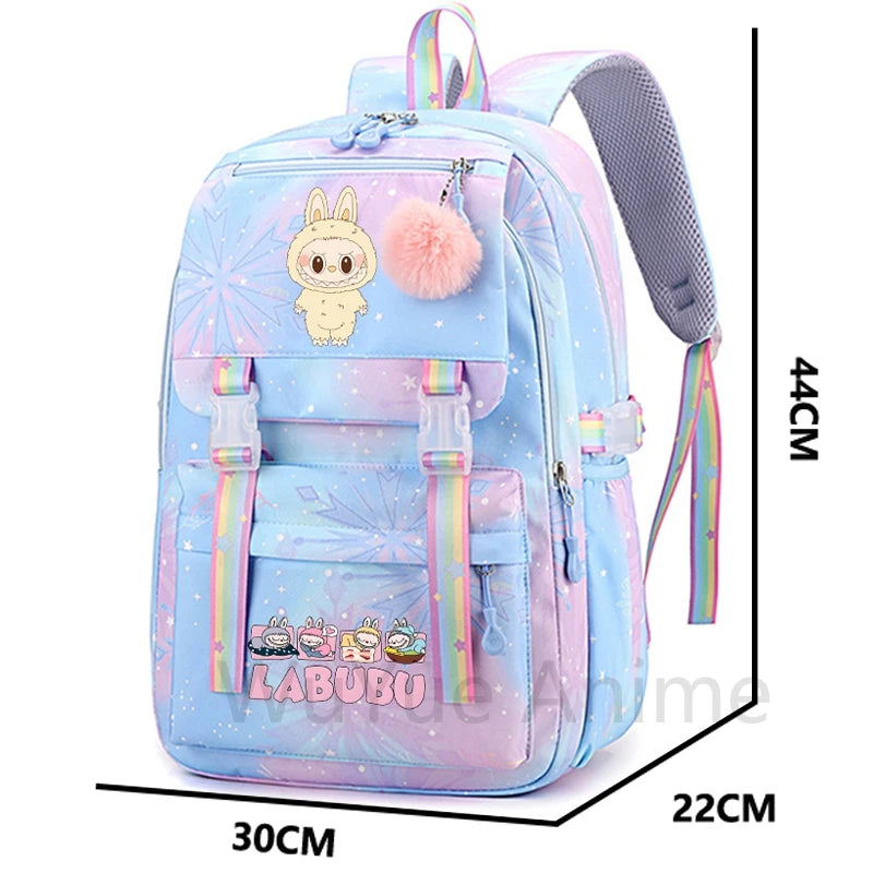 Schattige Labubu backpack rugzak – Waterdichte Ruime capaciteit