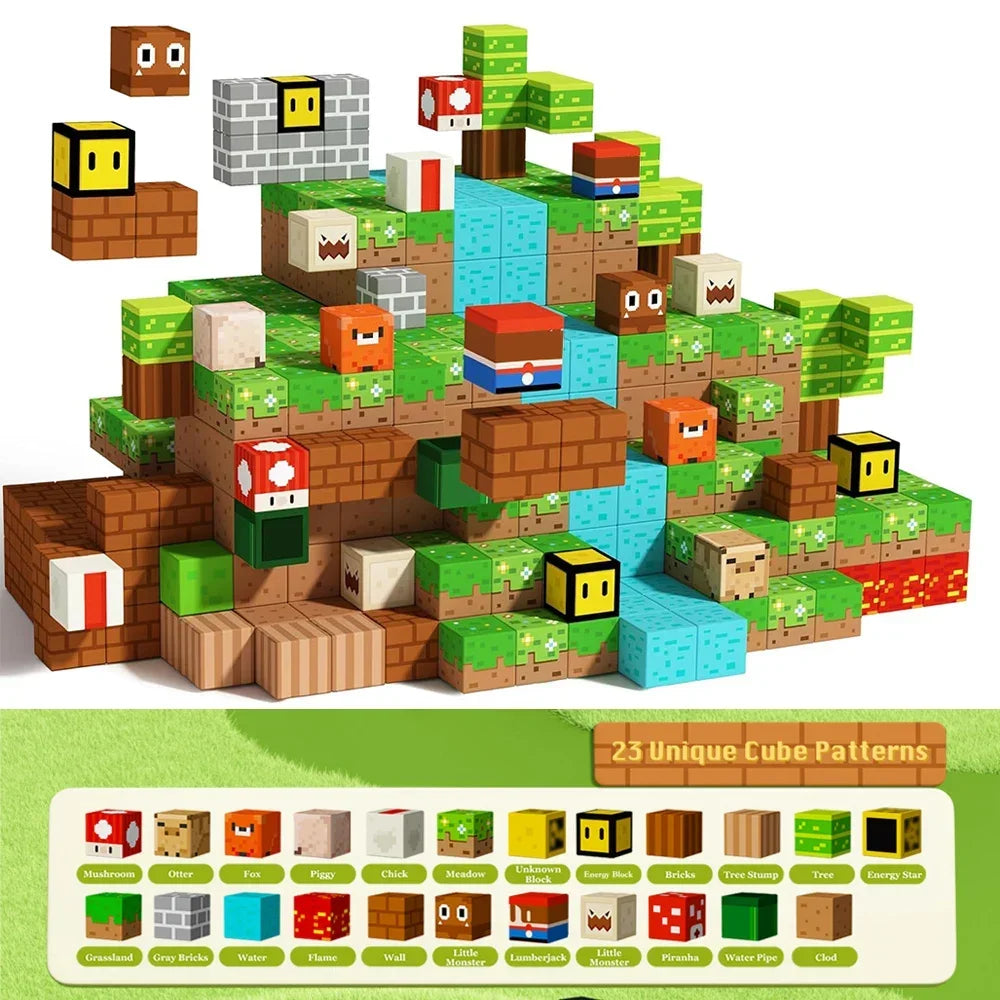 Magnetische Bouwblokken Super Mario STEM Speelgoed voor Kinderen
