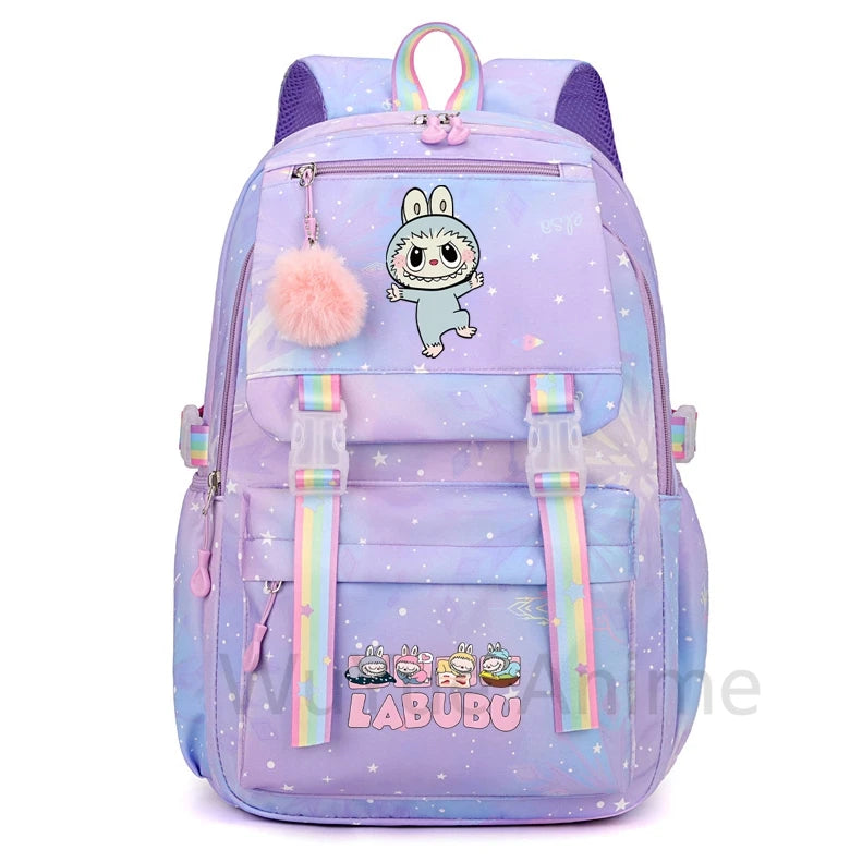 Schattige Labubu backpack rugzak – Waterdichte Ruime capaciteit