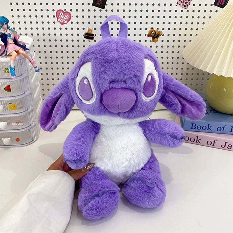 Kawaii Lilo En Stitch Pluche Rugzak – Schattig Cartoon Ontwerp Met Grote Capaciteit