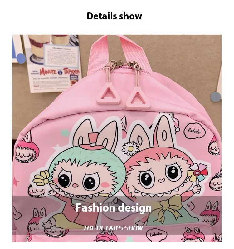 Kinderrugzak Met Schattige Cartoonprint Labubu En Grote Groot Capaciteit