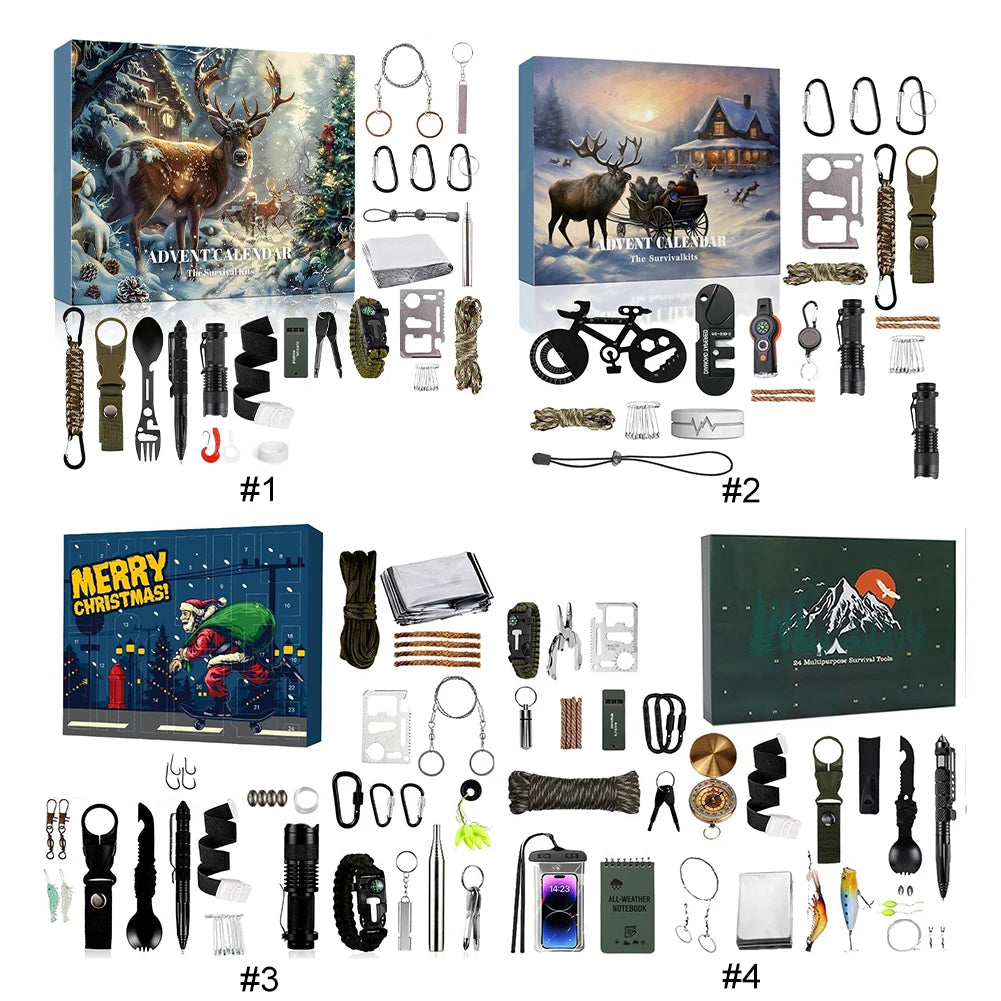 TrailNova Adventkalender Survival kit voor Mannen – 24 dagen 2025 countdown