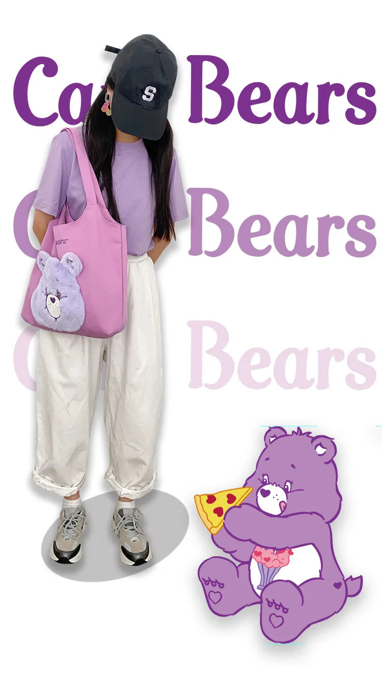 Schoudertas Canvas Carebears Met Grote Inhoud En Schattig Design