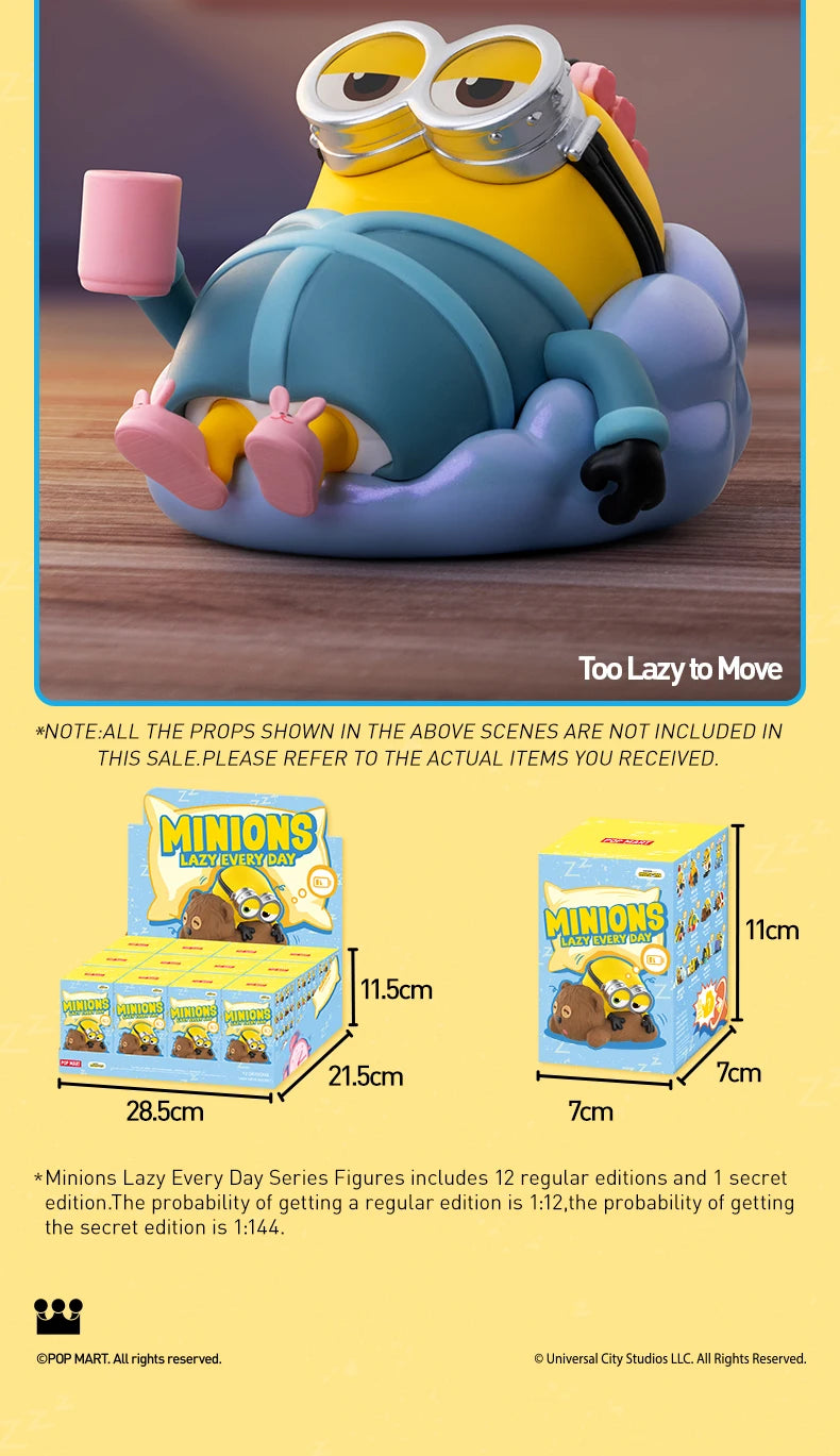 Officiële POP MART Minions Luie Elke Dag Serie Figuren – Mystery Box Vol Verrassingen