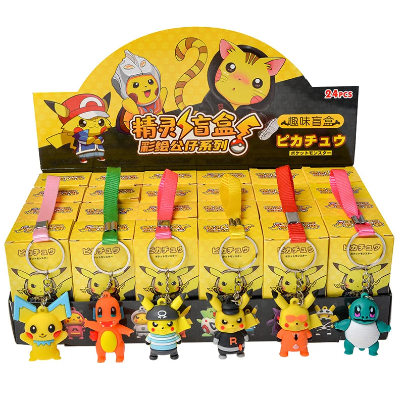 Sleutelhangers Set Anime Figuren Sanrio Pokemon 24 Stuks Cadeau