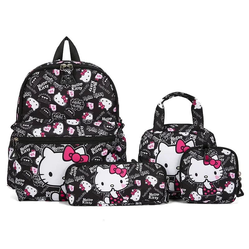 Rugzak Set 4-delig Kuromi Hello Kitty Met Veel Opbergruimte