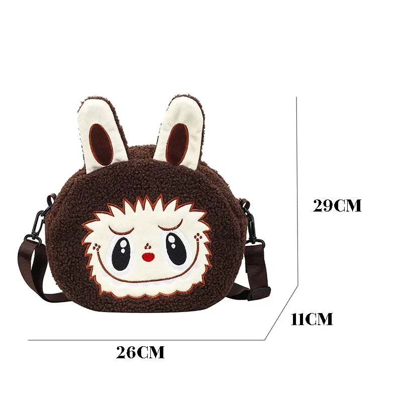 Labubu Crossbody schoudertas – Schattige Pluche Met Grote Capaciteit