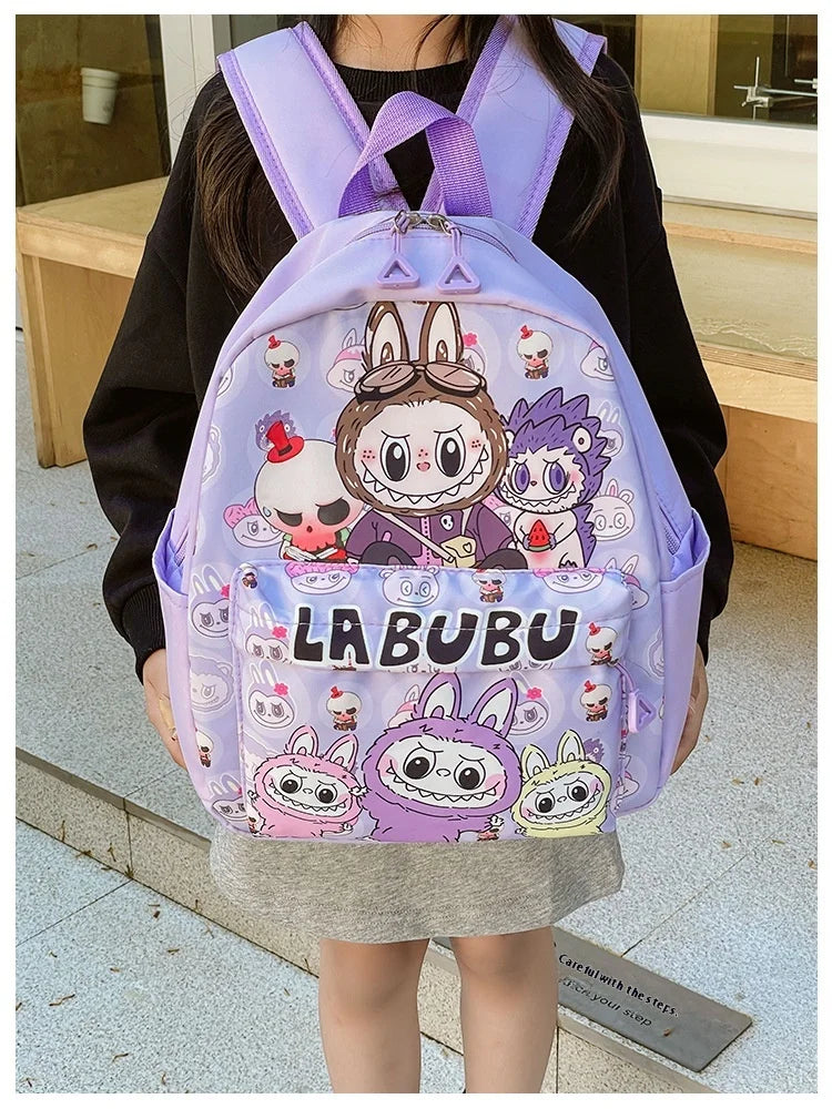 Kinderrugzak Met Schattige Cartoonprint Labubu En Grote Groot Capaciteit