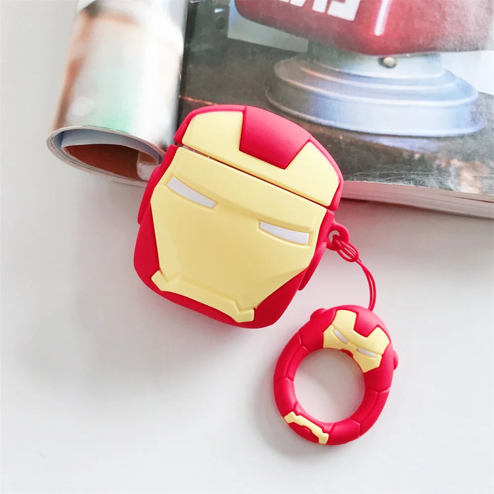 Schattige 3D Siliconen Cases Voor AirPods Met Superhelden