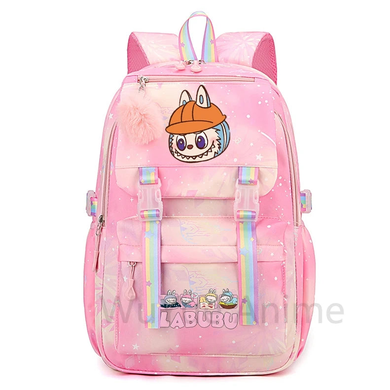 Schattige Labubu backpack rugzak – Waterdichte Ruime capaciteit