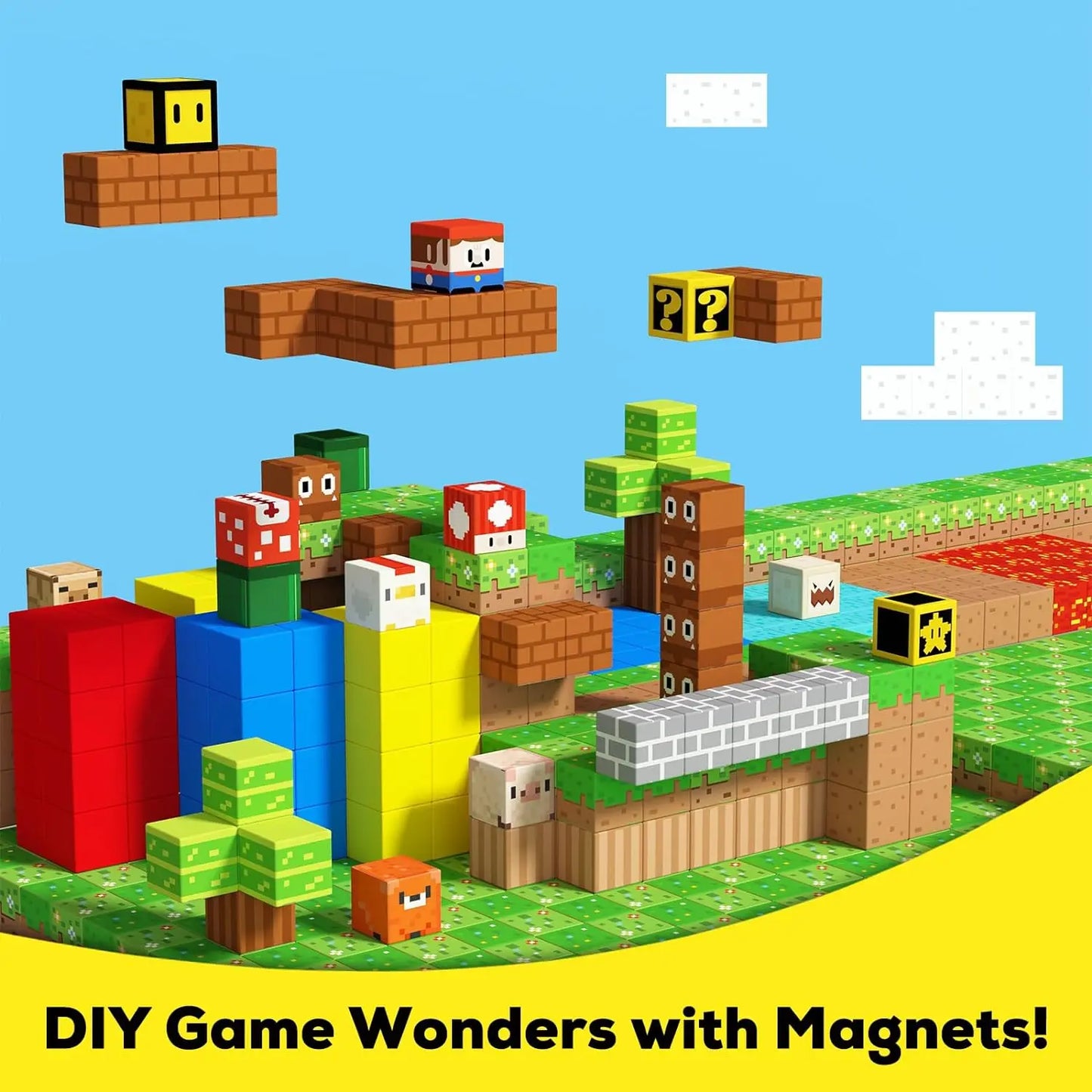 Magnetische Bouwblokken Super Mario STEM Speelgoed voor Kinderen