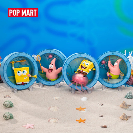 Officiële POP MART SpongeBob's Window Series Scene Set Mystery Box – Unieke Verzamelbare Figurine