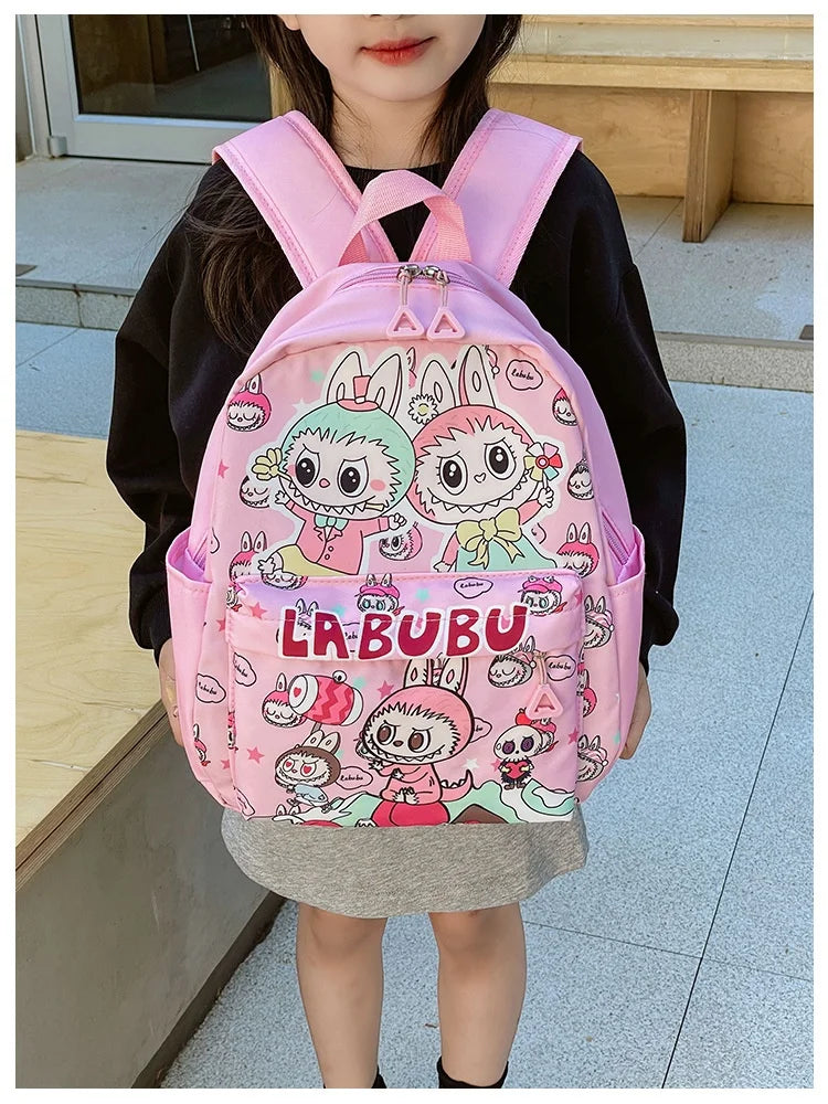Kinderrugzak Met Schattige Cartoonprint Labubu En Grote Groot Capaciteit