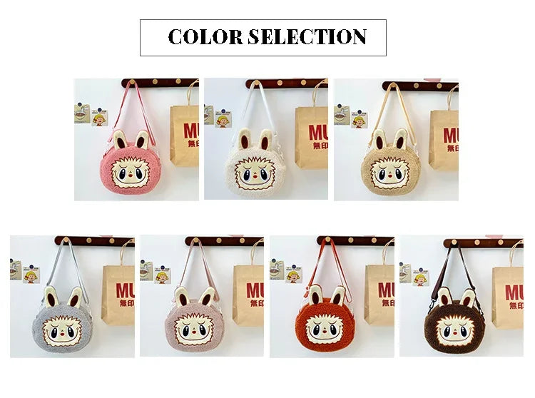 Labubu Crossbody schoudertas – Schattige Pluche Met Grote Capaciteit