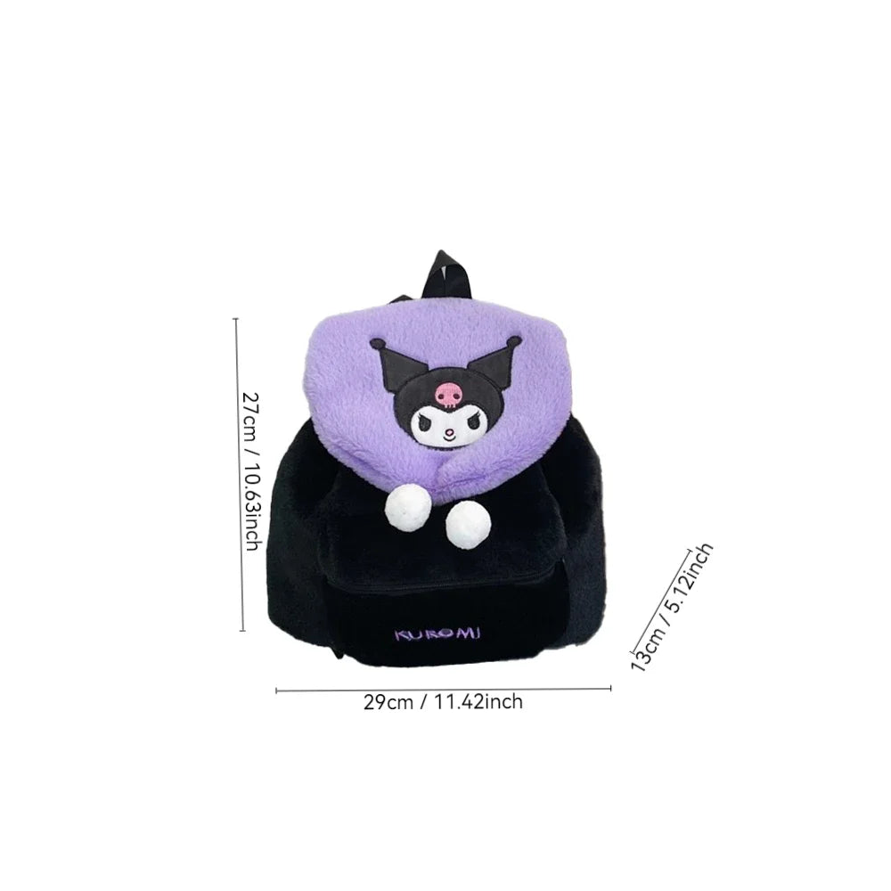 Kawaii My Melody Kuromi Hello Kitty Rugzak – Grote Inhoud en Pluche