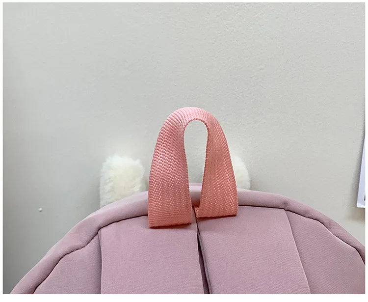 Labubu Schattige Grote Capaciteit Pluche Rugzak – Zacht Polyester Voor Jongens En Meisjes