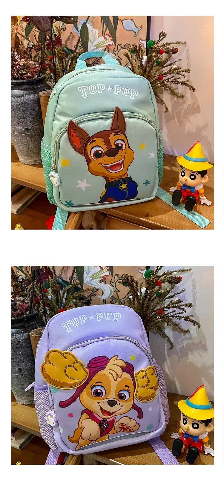 PAW Patrol Chase Skye Cartoon rugzak voor school – Lichtgewicht