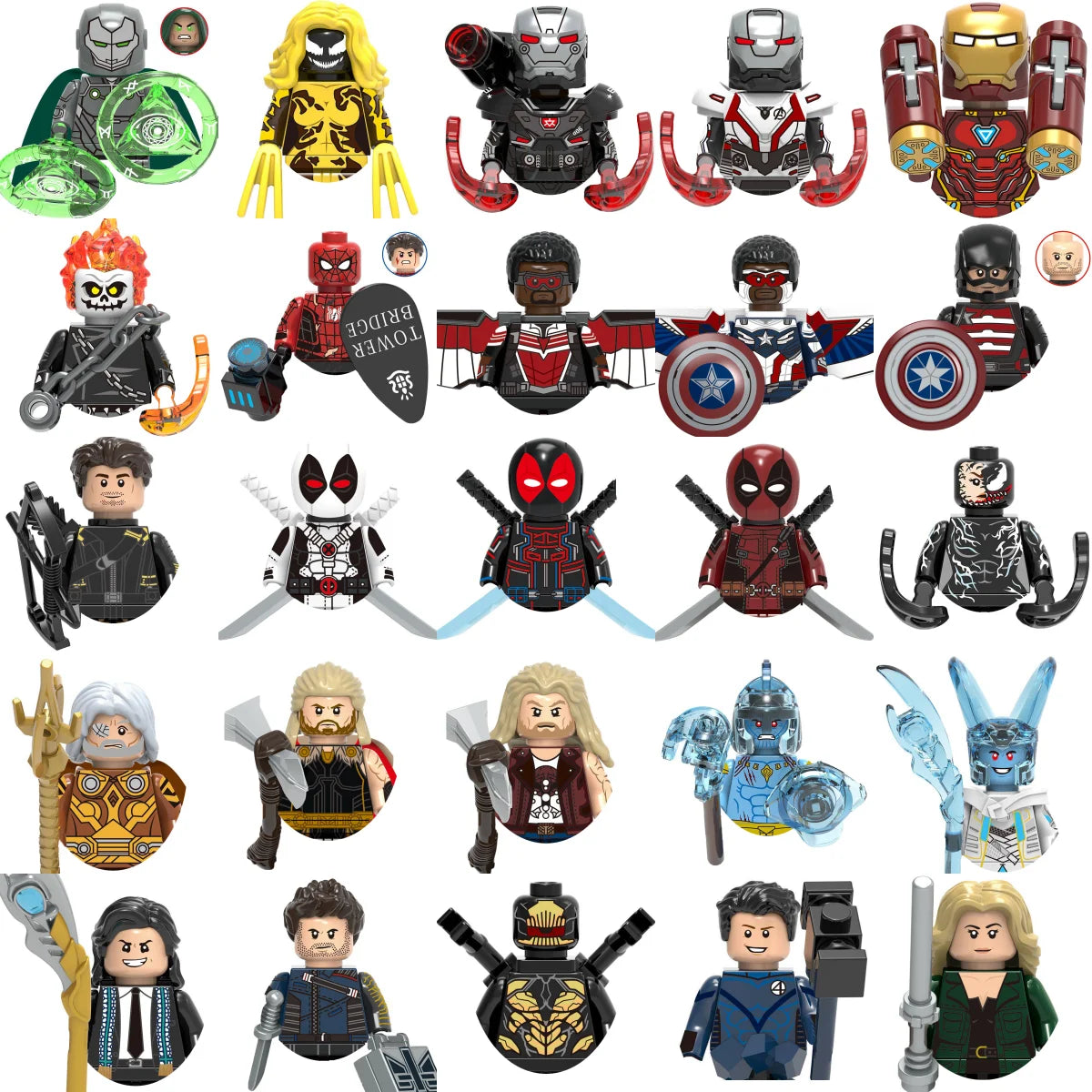 Bouwset met 1002 Marvel Deadpool en Iron Man voor Kinderen