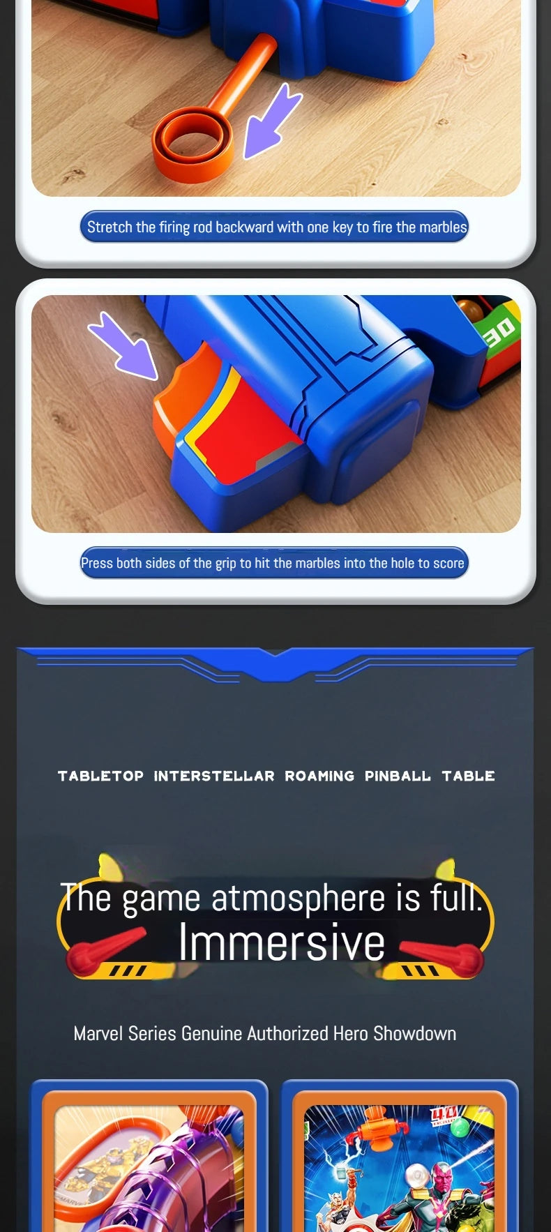 Marvel Pinball Speelgoed voor Kinderen met Interactieve Actie