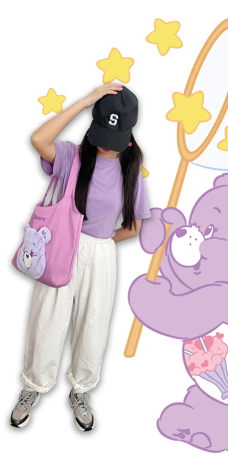 Schoudertas Canvas Carebears Met Grote Inhoud En Schattig Design