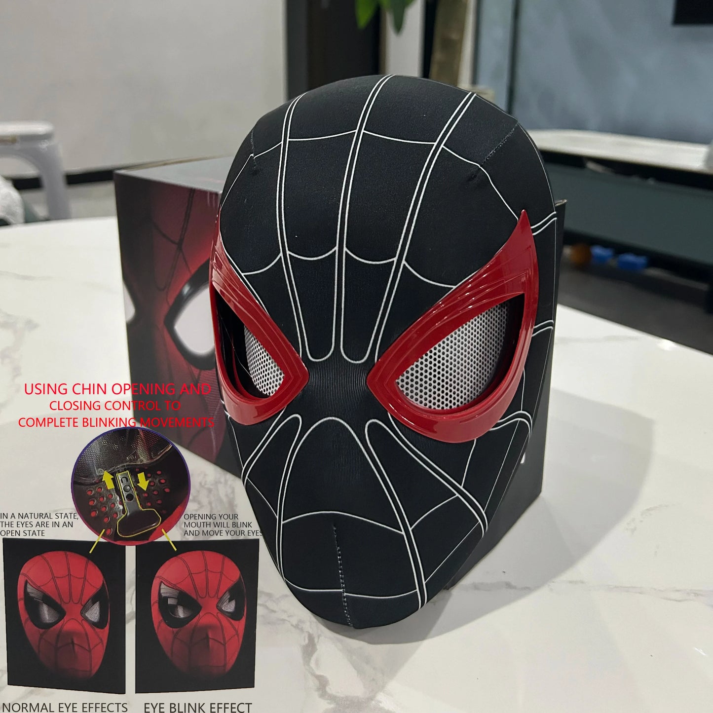 Marvel Spider Man Masker Met Beweegbare Ogen Masker